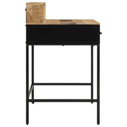 Berkfield Home Console Table 100x55x75 cm Solid Rough Wood Mango in Brown - Size: 100 x 55 x 75 cm - thumbnail 6