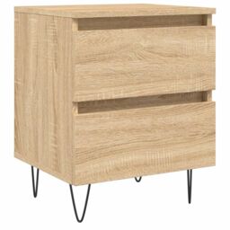 Berkfield Home Bedside Cabinet Sonoma Oak 40x35x50 cm Engineered Wood in Brown - Size: 40 x 35 x 50 cm - thumbnail 2
