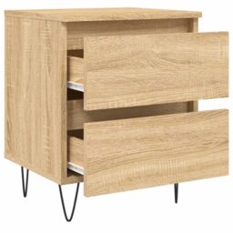 Berkfield Home Bedside Cabinet Sonoma Oak 40x35x50 cm Engineered Wood in Brown - Size: 40 x 35 x 50 cm - thumbnail 6