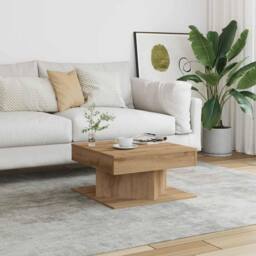 Berkfield Home Durable Coffee Table Artisan Oak 55x55x30 cm Engineered Wood in Brown - Size: 55 x 55 x 30 cm - thumbnail 1