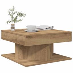 Berkfield Home Durable Coffee Table Artisan Oak 55x55x30 cm Engineered Wood in Brown - Size: 55 x 55 x 30 cm - thumbnail 2