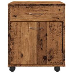 Berkfield Home Rolling Cabinet Old Wood 45x38x54 cm Engineered Wood in Brown - Size: 45 x 38 x 54 cm - thumbnail 5