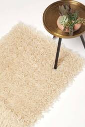 Homescapes Luxury Fluffy Shaggy Rug Soft Non-Slip Carpet in Cream - Size: 60 x 90 cm - thumbnail 1