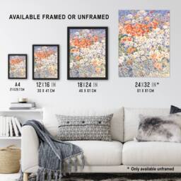 "Artery8 The Island Garden Spring Flowers Hassam Framed Wall Art Print - Size: W12"" x H16""" - thumbnail 3