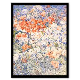"Artery8 The Island Garden Spring Flowers Hassam Framed Wall Art Print - Size: W12"" x H16""" - thumbnail 1