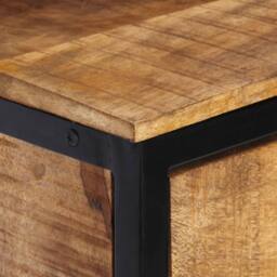 Berkfield Home Beautiful Bedside Cabinet 40x35x40 cm Solid Wood Mango in Brown - Size: 40 x 35 x 40 cm - thumbnail 7