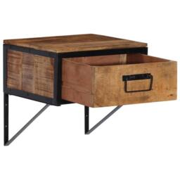 Berkfield Home Beautiful Bedside Cabinet 40x35x40 cm Solid Wood Mango in Brown - Size: 40 x 35 x 40 cm - thumbnail 5