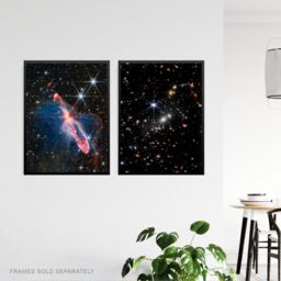 Artery8 Wall Art Print Pack of 3 NASA James Webb Deep Field Image Galaxies Prelude to Supernova Actively Forming Stars Large Poster Set - thumbnail 5