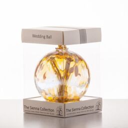 Sienna Glass Wedding Gift Spirit Ball Pastel Gold - thumbnail 4