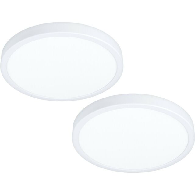Loops 2 PACK Wall Flush Ceiling Light Colour White Shade White Plastic LED 20W Incl - image 1