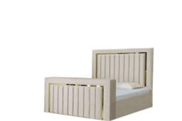 Stratus Interiors Emperor Tv Bed Gold Silver Trim Panel Border - Cream - Size: King - thumbnail 2