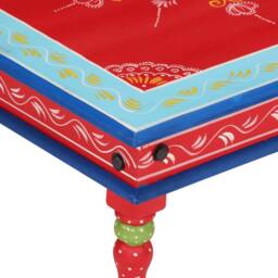 Berkfield Home Coffee Table Red Hand Painted Solid Wood Mango - thumbnail 4
