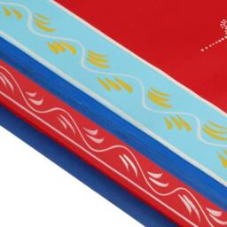 Berkfield Home Coffee Table Red Hand Painted Solid Wood Mango - thumbnail 5