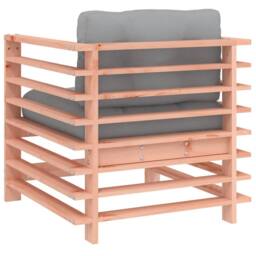Berkfield Home Garden Chairs with Cushions 2 pcs Solid Wood Douglas in Light Brown - thumbnail 6