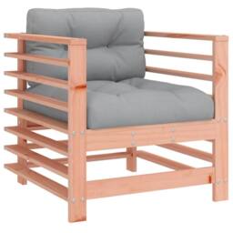 Berkfield Home Garden Chairs with Cushions 2 pcs Solid Wood Douglas in Light Brown - thumbnail 3