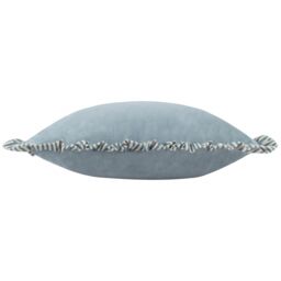 Wylder Solene Ruffle Matte Velvet Cushion in Blue - Size: 45 cm x 45 cm - thumbnail 3