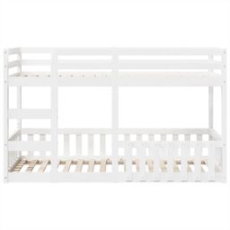 Berkfield Home Bunk Bed White 80x200 cm Solid Wood Pine - thumbnail 5