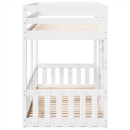 Berkfield Home Bunk Bed White 80x200 cm Solid Wood Pine - thumbnail 6