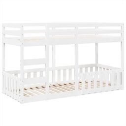 Berkfield Home Bunk Bed White 80x200 cm Solid Wood Pine - thumbnail 2
