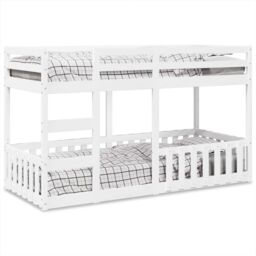 Berkfield Home Bunk Bed White 80x200 cm Solid Wood Pine - thumbnail 1