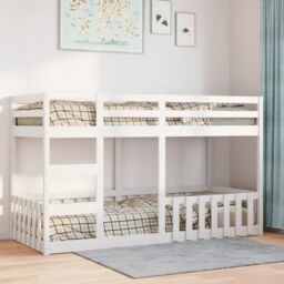 Berkfield Home Bunk Bed White 80x200 cm Solid Wood Pine - thumbnail 3