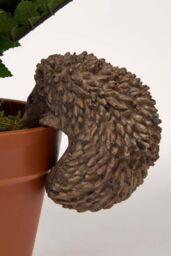 Homescapes Hedgehog Pot Hangers - Pot Decoration in Brown - thumbnail 2