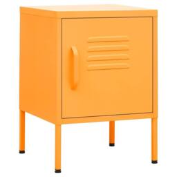 Berkfield Home Nightstands 2 pcs Mustard Yellow 35x35x51 cm Steel - Size: 35 x 35 x 51 cm