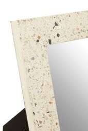 Orsina Small Terrazzo Photo Frame, Compact 4x6 Design With Multicoloured Stone Pattern, Freestanding Display in Grey - thumbnail 6