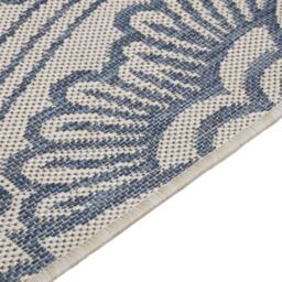 Berkfield Home Outdoor Flatweave Rug 80x250 cm Blue Pattern - Size: 100 cm diameter - thumbnail 4