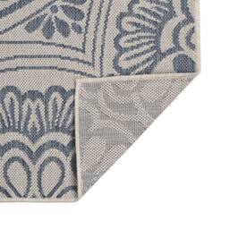 Berkfield Home Outdoor Flatweave Rug 80x250 cm Blue Pattern - Size: 100 cm diameter - thumbnail 3