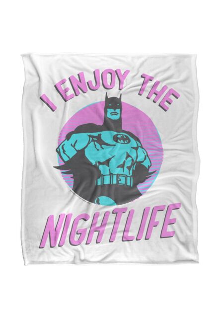 DC Comics Batman The Gotham Nightlife Blanket 152 x 127 cm in White - image 1