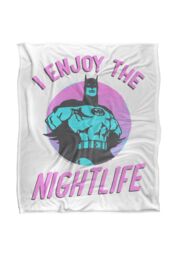 DC Comics Batman The Gotham Nightlife Blanket 152 x 127 cm in White - thumbnail 1