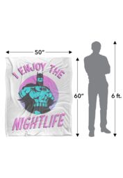 DC Comics Batman The Gotham Nightlife Blanket 152 x 127 cm in White - thumbnail 5