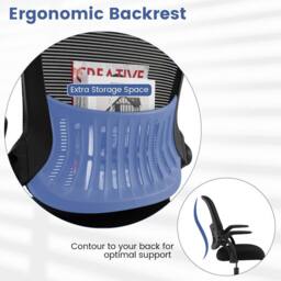 Costway Drafting Chair Mesh Swivel Task Chair Ergonomic Standing Desk Chair in Black - thumbnail 5