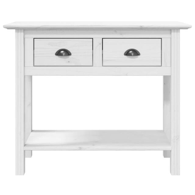 Berkfield Home Beautiful Console Table BODO White 90x34.5x73 cm Solid Wood Pine - image 1