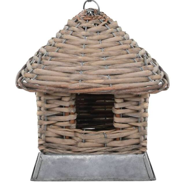 Berkfield Home Bird Houses 3 pcs Wicker in Brown - image 1