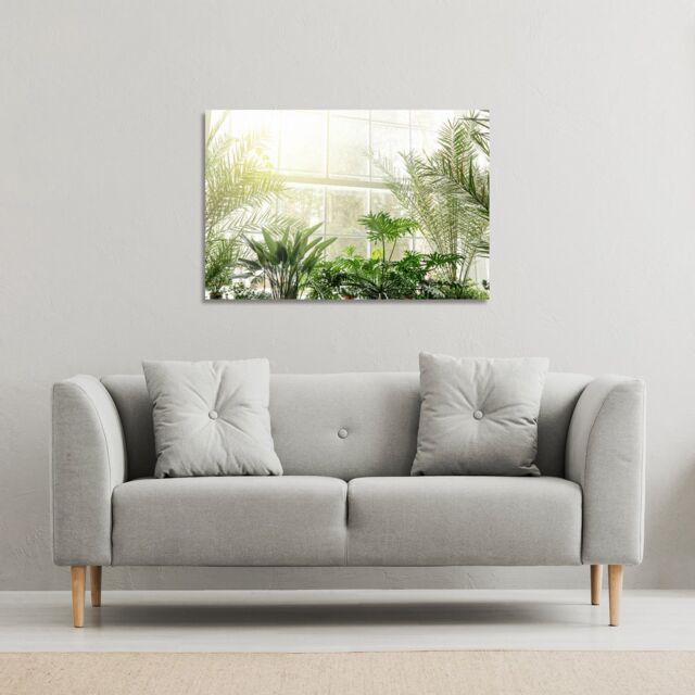 Benjamin Tate Design Green plants in botanical gardens (Canvas Print) / 152 x 101 x 4cm in Natural - Size: 152 x 101 x 4 cm - image 1