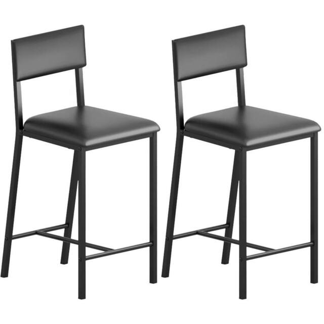 VOGREX 2PCS Black Dining Chairs, Modern Kitchen Chairs - image 1