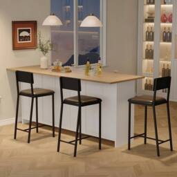 VOGREX 2PCS Black Dining Chairs, Modern Kitchen Chairs - thumbnail 5