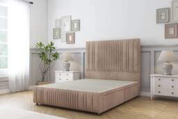 "Comfort Beds The Foxy Naples Divan Set 2 Drawers-26"" Headboard-Footboard in Light Brown - Size: Single" - thumbnail 3