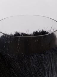 Orsina Coastal Styled Large Candle Holder, Modern Candle Holder, Round Glass Candle Holder in Black - thumbnail 5