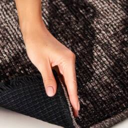 THE RUGS Brilliance Prisma Short Pile Rug & Runner - Modern Velour Area Rug in Brown - Size: 80 cm x 150 cm - thumbnail 4