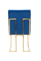 Life Interiors Set of 4 Siena Luxury Tufted Velvet Dining Chairs with Gold Frame in Blue - thumbnail 5