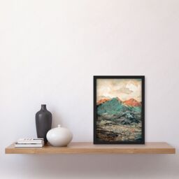 Artery8 Sunrise in Lienz Austria City Under Mountain Range Artwork Framed Wall Art Print A4 in Black - thumbnail 2