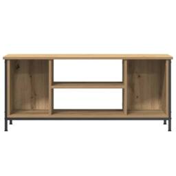 Berkfield Home TV Stand Artisan Oak Engineered Wood, Metal 102 x 35 x 45 cm in Brown - thumbnail 5