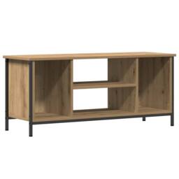 Berkfield Home TV Stand Artisan Oak Engineered Wood, Metal 102 x 35 x 45 cm in Brown