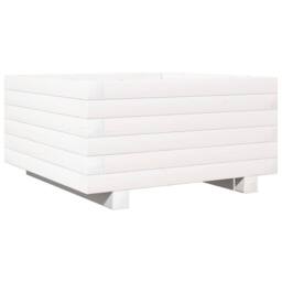 Berkfield Home Decorative Garden Planter White 50x50x26.5 cm Solid Wood Pine - thumbnail 7