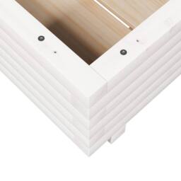 Berkfield Home Decorative Garden Planter White 50x50x26.5 cm Solid Wood Pine - thumbnail 8