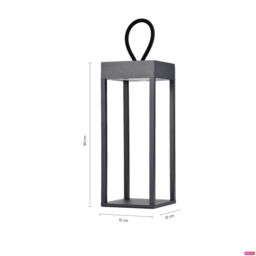 Harper Living Portable LED Outdoor Light, Rechargeable battery, IP54, Dimmable, Dark Grey Finish - thumbnail 5