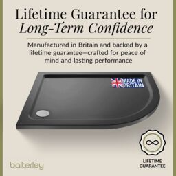 Balterley Premium Shower Tray - Right Hand Offset Quadrant - 1200mm x 900mm - Slate Grey - thumbnail 6